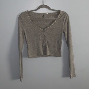 pacsun lace trim long sleeve shirt